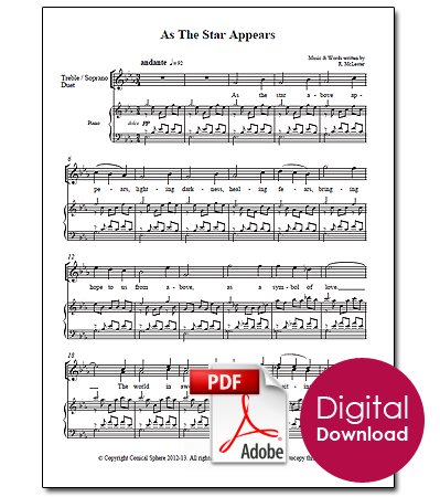 As The Star Appears (Score)